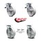 Service Caster 8 Inch Semi Steel Caster Set with Roller Bearings 2 Brakes 2 Swivel Locks SCC SCC-TTL30S820-SSR-2-BSL-2 - alternate 7